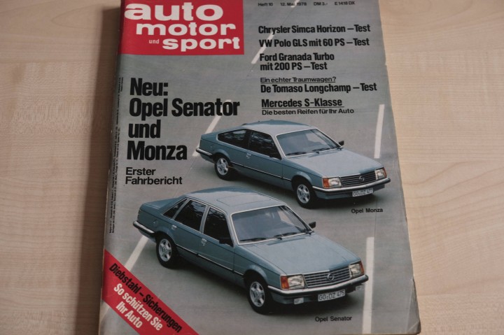 Deckblatt Auto Motor und Sport (10/1978)